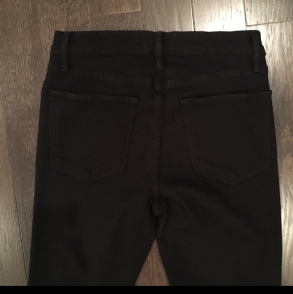 FRAME Le High Skinny Slit Crop Jeans In Black Size 27 - Picture 5 of 14